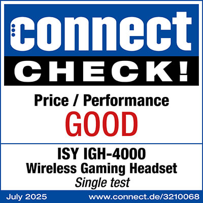Connect Check for ISY IGH-4000 (Wireless Gaming Headset) stating: "good"