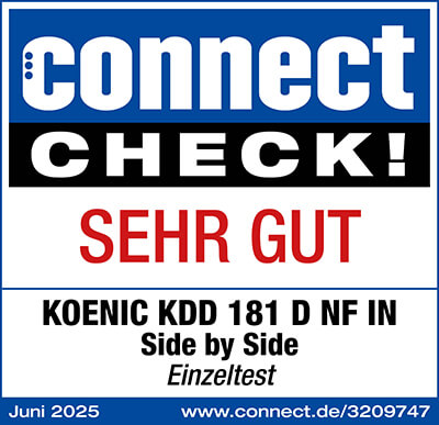 Connect Check für KOENIC KDD 181 DNF IN (Kühlschrank): "sehr gut"